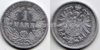 монета Германия 1 марка 1874A год Вильгельм I