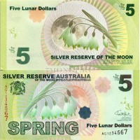 бона Австралия 5 лунных долларов 2016 год