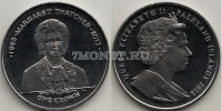 монета Фолклендские острова 1 крона 2013 год Маргарет Тэтчер