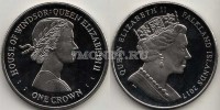 монета Фолклендские острова 1 крона 2017 год Винзоры - Елизавета II