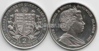 монета Сандвичевы острова 2 фунта 2002 год золотой юбилей королевы Елизаветы II