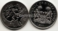 монета Сьерра-Леоне 1 доллар 2011 год Чернорукий гиббон