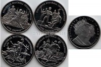 Остров Мэн набор из 4-х монет 1 крона 2012 год чемпионат Европы по футболу
