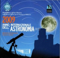 Сан Марино набор из 9-ти монет 2009 год Международный год астрономии, буклет