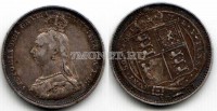монета Великобритания 1 юбилейный шиллинг 1887 год королева Виктория 50 лет царствования - 1