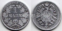 монета Германия 1 марка 1876A год Вильгельм I
