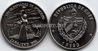 монета Куба 1 песо 1983 год олимпиада в Сараево