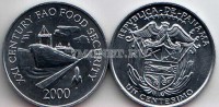 монета Панама 1 сентесимо 2000 год, Корабль. FAO