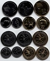 Татарстан набор из 7-ми монетовидных жетонов 2008 год фауна