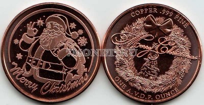 жетон США серия "Рождество" Санта Клаус