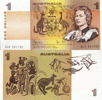 бона Австралия 1 доллар 1974 - 1983 годы