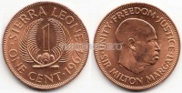 монета Cьерра-Леоне 1 цент 1964 год