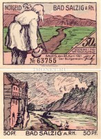 нотгельд Германия 50 пфеннигов 1921 год Бад-Зальциг