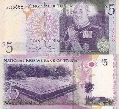 бона Тонга 5 паанга 2009 год