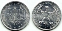 монета Германия 500 марок 1923А год