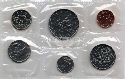 Канада годовой набор из 6-ти монет 1984 год в банковской запайке