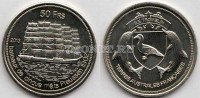 монета Остров Тромлен 50 франков 2013 год Корабль