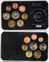 ЕВРО набор из 8-ми монет Греция в пластиковой упаковке