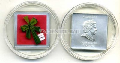 монета Острова Кука 5 долларов 2009 год Рождество - игрушечная лошадка-качалк...