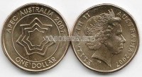 монета Австралия 1 доллар 2007 год Форум АТЭС в Австралии