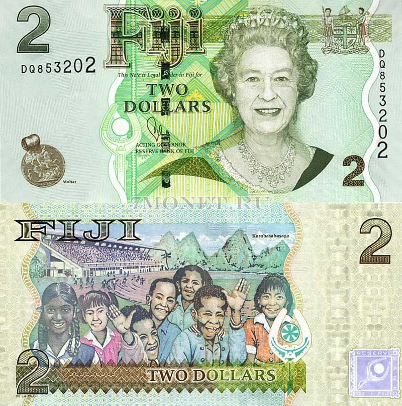 бона Фиджи 2 доллара 2012 год
