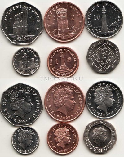 Остров Мэн набор из 6-ти монет