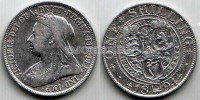 монета Великобритания 1 юбилейный шиллинг 1894 год королева Виктория 60 лет царствования - 2