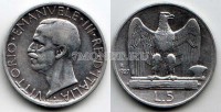 монета Италия  5 лир 1927 год Виктор Эммануил