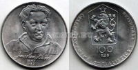 монета Чехословакия 100 крон 1983 год 100-летие со дня рождения Ярослава Гашека