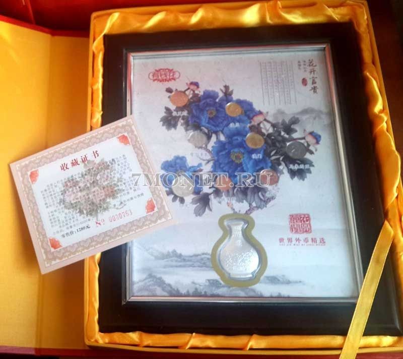 Китай подарочный набор "Денежное дерево" в рамке