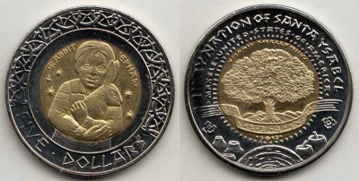 Монетовидный жетон США 5 долларов 2012 год серия "Индейская Резервация С...