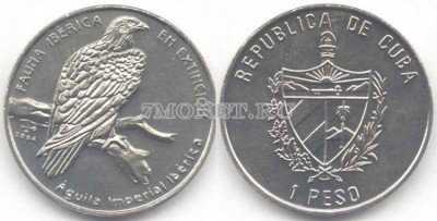 монета Куба 1 песо 2004 года орел