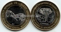 монета Того 6000 франков КФА (4 африка) 2003 год слоны