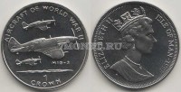 монета Остров Мэн 1 крона 1995 год Самолёты Второй мировой войны - МИГ-3