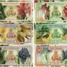 Индийский океан набор из 6-ти банкнот 25 - 30 долларов 2019 год Насекомые