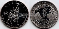 монета США 1/2 доллара 1995S год олимпиада в Атланте - баскетбол