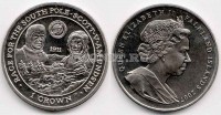 монета Фолклендские острова 1 крона 2007 год южный полюс. Скотт Амундсен