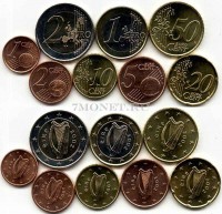 ЕВРО набор из 8-ми монет Ирландия