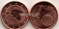 монета Эстония 1 евроцент 2011 год