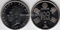 монета Испания 100 песет 1980 год XII Чемпионат мира по футболу 1982 года в Испании