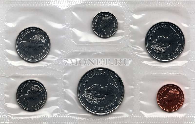 Канада годовой набор из 6-ти монет 1987 год в банковской запайке