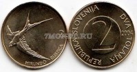 монета Словения 2 толара 2004 год Деревенская ласточка