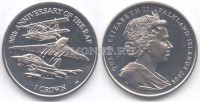 монета Фолклендские острова 1 крона 2008 год 90 лет королевским воздушным силам
