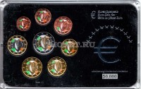 ЕВРО набор из 8-ми монет Ирландия в пластиковой упаковке, цветной