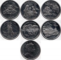 Остров Мэн набор из 6-ти монет 1 крона 2002 год Гарри Поттер