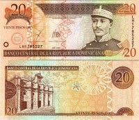 бона Доминиканская республика 20 песо 2003 год