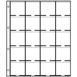 лист для 20 монет в холдерах, карманы с обратной стороны, формат Grande и Var...