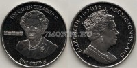 монета Остров Вознесения 1 крона 2016 год  90-летие Королевы Елизаветы II