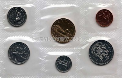 Канада годовой набор из 6-ти монет 1993 год в банковской запайке