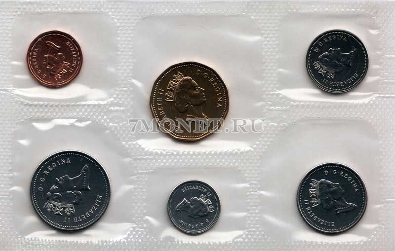 Канада годовой набор из 6-ти монет 1993 год в банковской запайке